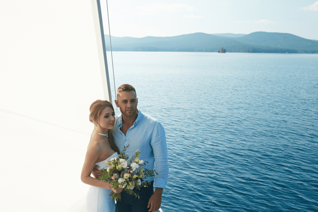 costa rica wedding catamaran